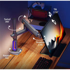 NORTH BAYOU G80 32-60 inch Curved Display Gaming Monitor Desk Stand Monitor Support Arm, G80