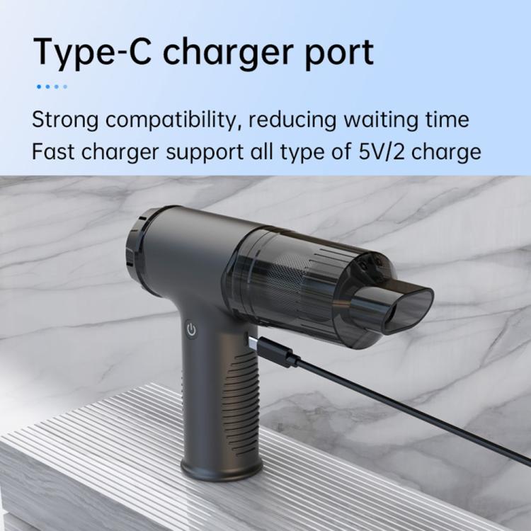 V16S With 200ml Dust Box Rechargeable Dust Blower Portable Handheld Car Vacuum Cleaner, V16S