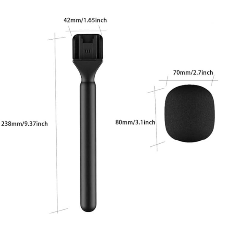 XWJ70 Portable Wireless Microphone Boom Professional Interview Recording Microphone Handheld Stick, Microphone Handheld Stick (Black), Microphone Handheld Stick (Pink)