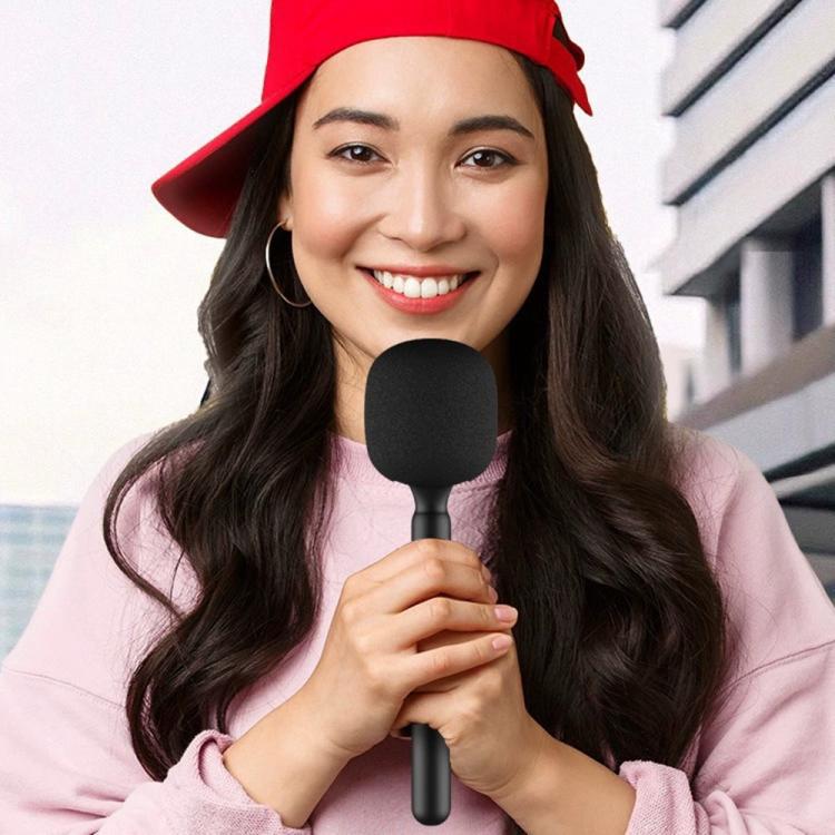 XWJ70 Portable Wireless Microphone Boom Professional Interview Recording Microphone Handheld Stick, Microphone Handheld Stick (Black), Microphone Handheld Stick (Pink)