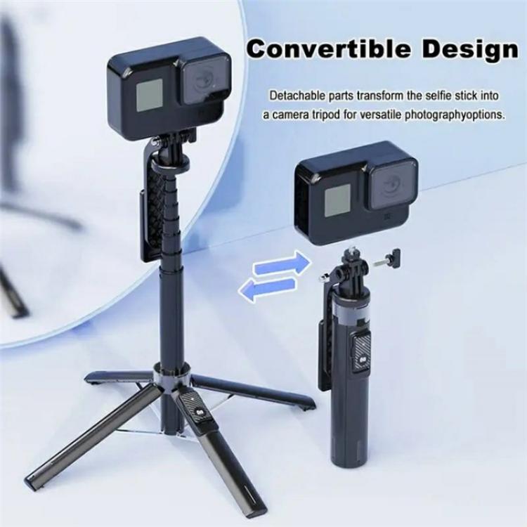 P135 Portable Extendable Selfie Stick Phone Holder Tripod with Remote Control, P135