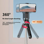 P190 Portable Retractable Four-Legged Stand Phone Stand Selfie Stick with Bluetooth Remote Control, P190