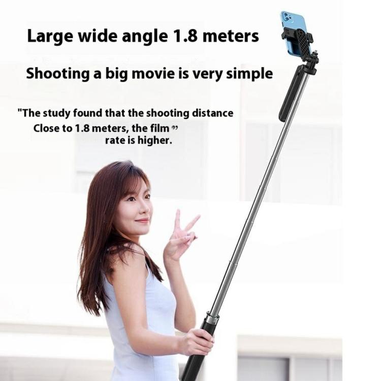 P190 Portable Retractable Four-Legged Stand Phone Stand Selfie Stick with Bluetooth Remote Control, P190