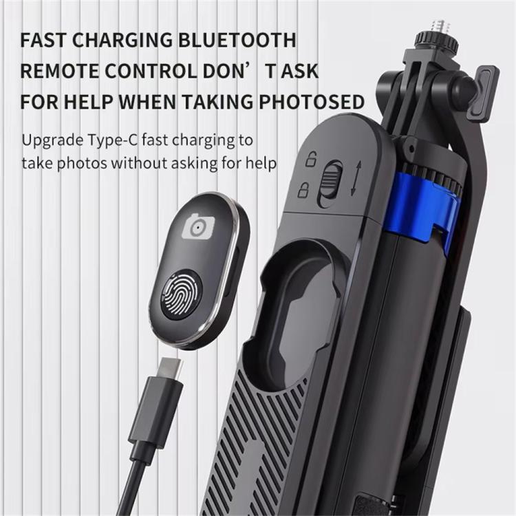 P515 Portable Retractable Four-Legs Phone Stand Selfie Stick with Bluetooth Remote Control, P515