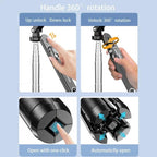 P510 Retractable Four-Legs Stand Portable Phone Stand Selfie Stick with Bluetooth Remote Control, P510