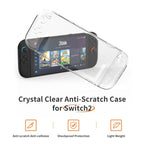 Game Console Split Full Cover Transparent PC Protective Case, For Nintendo Switch 2