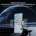 SD23 With Ambient Light Car Navigation Air Vent Phone Holder 15W Wireless Charger, SD23 (Black), SD23 (Silver)