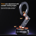 X63 Foldable Arm Car Phone Navigation Mount Vacuum Suction Cup Aluminum Alloy Holder, X63