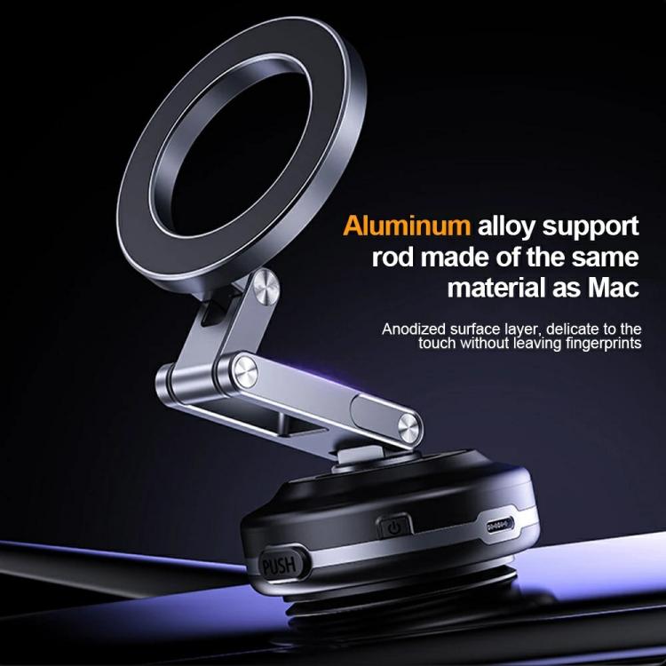 X63 Foldable Arm Car Phone Navigation Mount Vacuum Suction Cup Aluminum Alloy Holder, X63