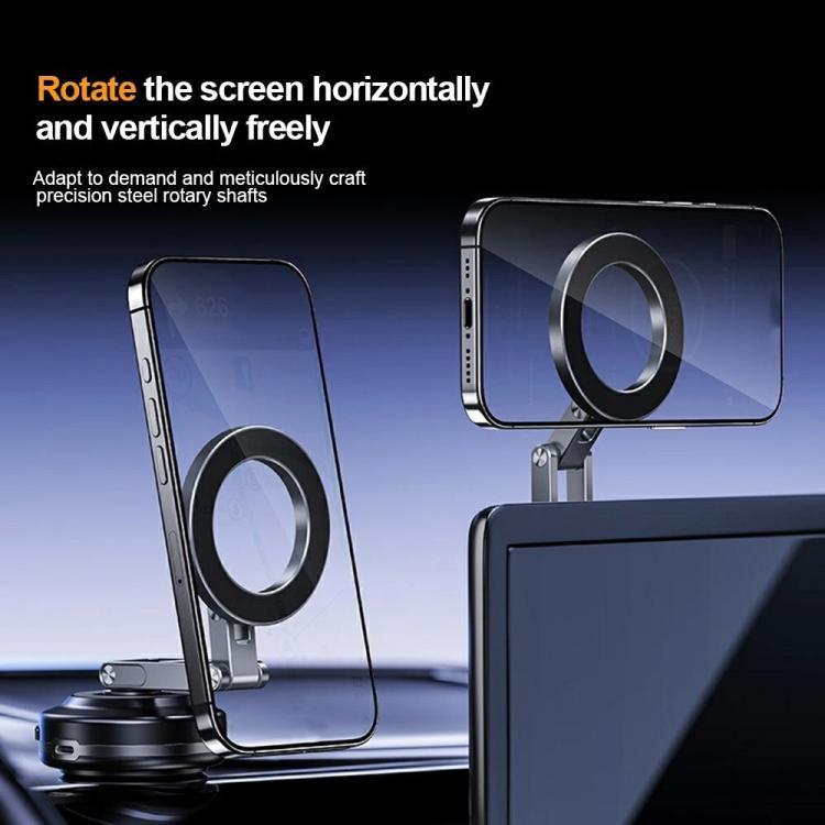 X63 Foldable Arm Car Phone Navigation Mount Vacuum Suction Cup Aluminum Alloy Holder, X63