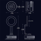 X54 Dashboard Windshield Suction Cup Mount Foldable Navigation Stand Magnetic Car Phone Holder, X54