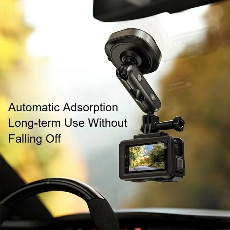 DJ-1  Car Mount Aluminum Alloy Action Camera Holder Electric Vacuum Suction Cup Bracket, DJ-1