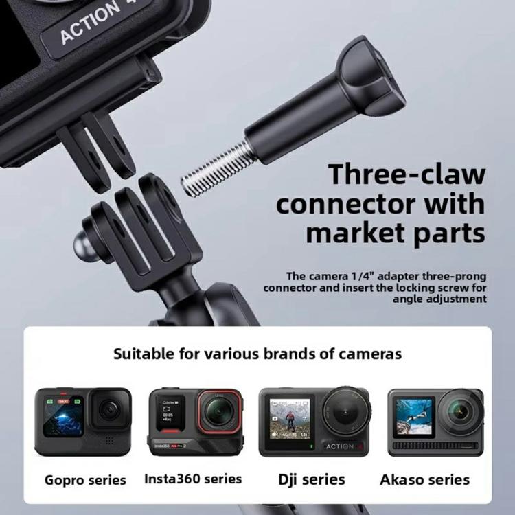 DJ-1  Car Mount Aluminum Alloy Action Camera Holder Electric Vacuum Suction Cup Bracket, DJ-1