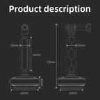 DJ-1  Car Mount Aluminum Alloy Action Camera Holder Electric Vacuum Suction Cup Bracket, DJ-1