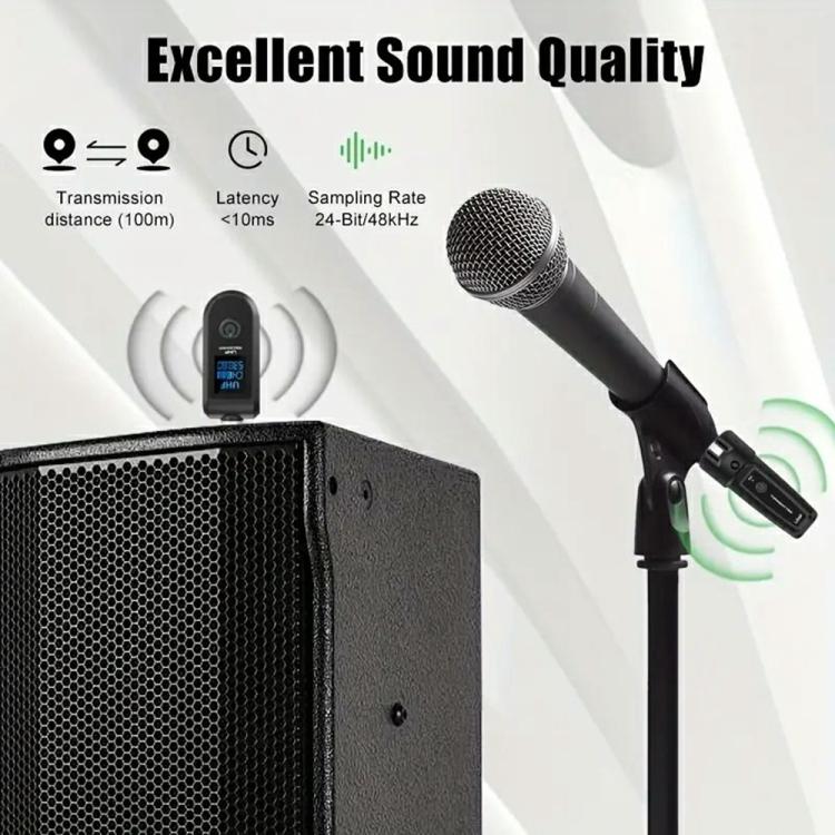 K1 For Handheld Dynamic Mic Wired to Wireless Microphone Converter, 2 Transmitter + 1 Receiver, 2 Transmitter + 1 Receiver