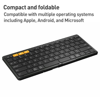For Windows / Android / iOS DF010 Foldable Bluetooth 79 Keys Ultra Slim Keyboard, DF010