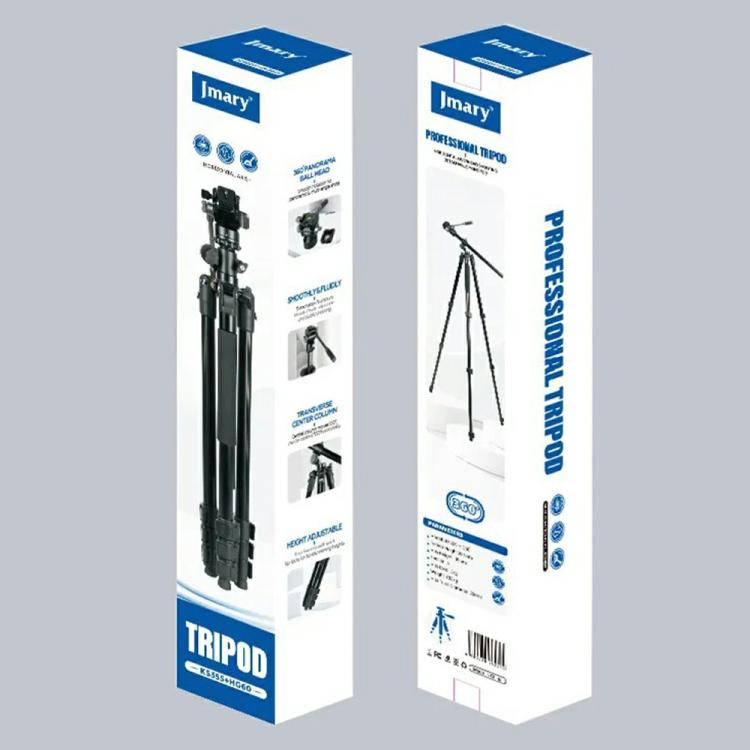 JMARY KS355+HG60 360 Degree Panoramic Ball Head DSLR Camera 2-in-1 Monopod Tripod