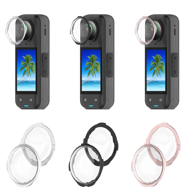 Rotating Optical Tempered Glass Lens Guard Protective Cover, For Insta360 X5, For Insta360 X4