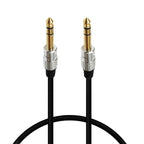 JUNSUNMAY 6.35mm 1/4 inch Male to Male Stereo Headphone Guitar Extension Cable Cord, 0.3m, 1.8m, 3m, 5m, 10m