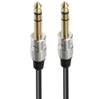 JUNSUNMAY 6.35mm 1/4 inch Male to Male Stereo Headphone Guitar Extension Cable Cord, 0.3m, 1.8m, 3m, 5m, 10m