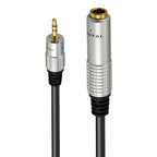 JUNSUNMAY 6.35mm Female to 3.5mm TRS Male Stereo Audio Cable Guitar Cord, 0.3m, 1.8m