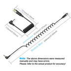JUNSUNMAY 3.5mm Stereo Male to 3 Pin XLR Female Mixer Spring Extension Adapter Cable, Length: 0.5m, 3.5mm Stereo Male to 3 Pin XLR Female