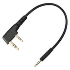 JUNSUNMAY Walkie Talkies Headset Radio Earpiece Adapter Cable, Length: 25cm, 2 Pin to Male 3.5mm, 2 Pin to Female 3.5mm