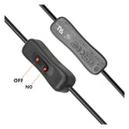 JUNSUNMAY USB 2.0 Male to 2 Dual USB Female Jack Y Splitter Hub Power Cord Extension Adapter with On/Off Switch
