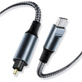 JUNSUNMAY Male USB Type-C to Male Toslink Optical Audio SPDIF Cable, 1.2m, 1.8m, 3m, 4.5m