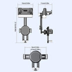 H256 360 Degree Rotation Cellphone Navigation Bracket Car Rearview Mirror Phone Holder, H256