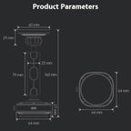 X75 360 Degree Rotation Magnetic Bracke Car Phone Holder Electric Suction Cup Holder, X75