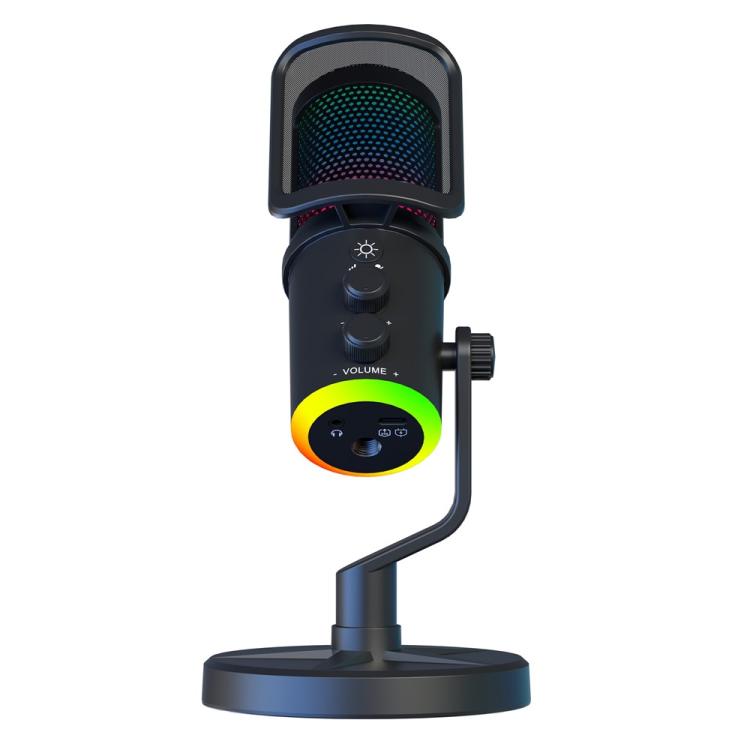 SU9 RGB Light USB-C / Type-C Desktop Recording Noise Reduction Microphone with Anti-spray Net, SU9