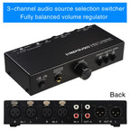 B082 3 Input 3 Output Audio Signal Selector Balanced Line Switcher, B082