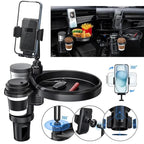 CP242 Universal 4 in 1 Car Phone Holder Cup Holder Tray Stand Car Cup Holder Expansion Tray, CP242