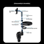 CP242 Universal 4 in 1 Car Phone Holder Cup Holder Tray Stand Car Cup Holder Expansion Tray, CP242
