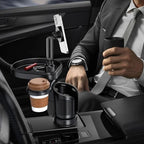 CP242F 15W Fast Charging Wireless Charger Car Cup Holder Magnetic Phone Navigation Stand, CP242F