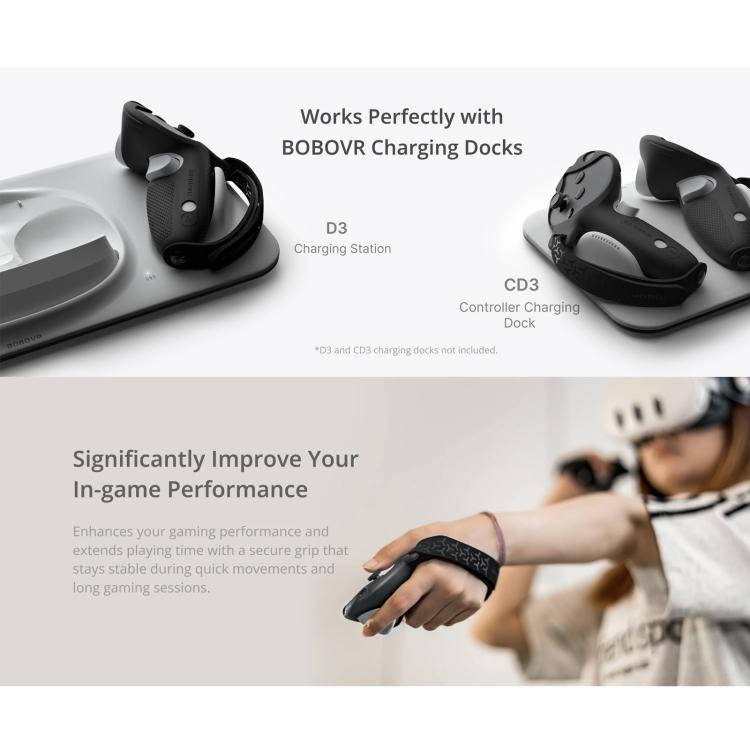 BOBOVR G3 For Meta Quest 3 / Quest 3S Controller Silicone Protective  Grip Cover Set, G3