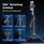 Q565 Anti Shake Extendable 4-Leg Stand Smartphone Facial Tracking Gimbal Selfie Stick