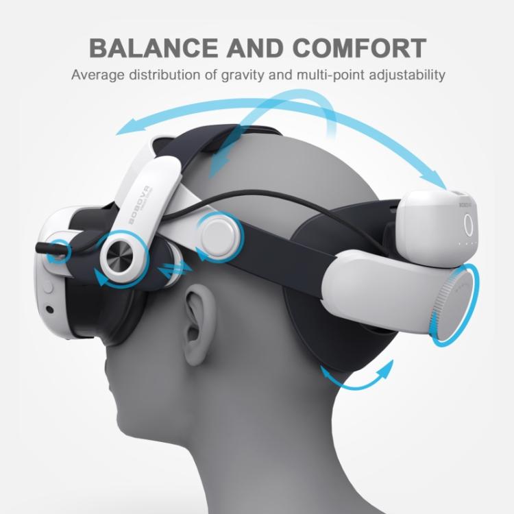 BOBOVR M3 Pro For Meta Quest 3S / 3 VR Head Strap with 5200mAh Battery Pack, M3 Pro