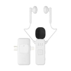 K3 Wireless Lavalier Microphone with Integrated Earphones and 2 in 1 Receiver For Live Streaming / Vlog / Interview