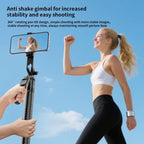 K50 1.9m Extendable Live Streaming Tripod Dual Phone Clip Bluetooth Selfie Stick, K50 Dual Phone Clip, Dual Phone Clip