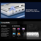 WAVLINK UTD58 12 in 1 120Gbps 140W Thunderbolt 5 Docking Station, US Plug, EU Plug, UK Plug, AU Plug