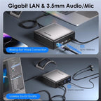 WAVLINK UMD27PRO Support 8K 30Hz 4K 144Hz 140W HUB Docking Station, US Plug, EU Plug, UK Plug, AU Plug