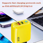 TE-PD45 GaN 45W PD3.0 / Type-C + USB 3.0 Charger with Type-C to Type-C Data Cable, EU  Plug