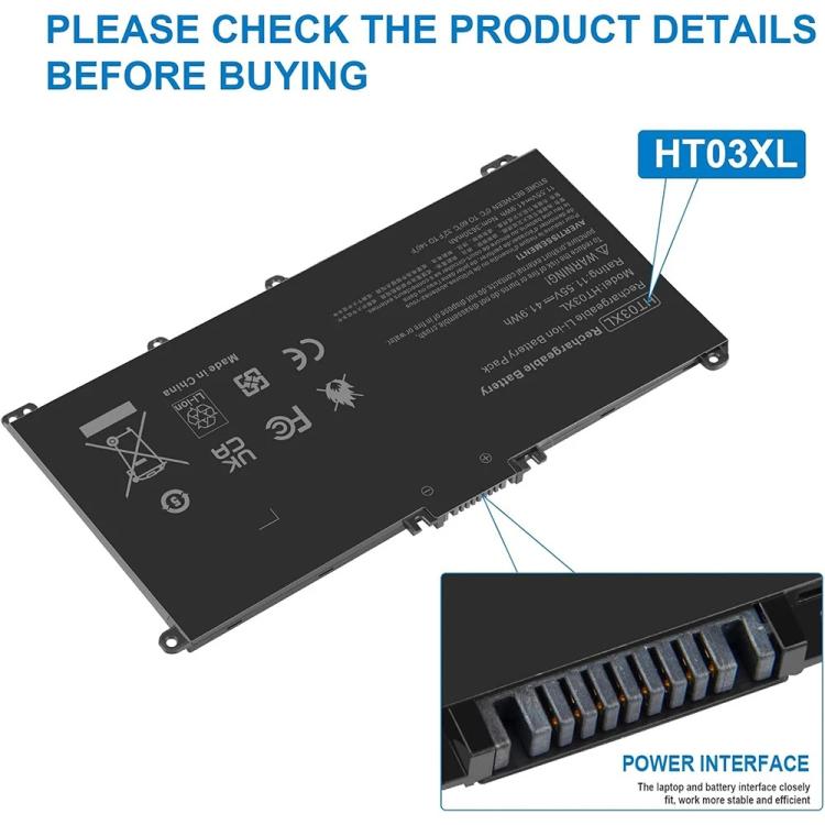 Laptop Battery Replacement for HP Pavilion 14 15 17 15-CS 15-DA 15-DB 15-DW Series, HT03XL