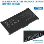Laptop Battery Replacement for HP Pavilion 14 15 17 15-CS 15-DA 15-DB 15-DW Series, HT03XL