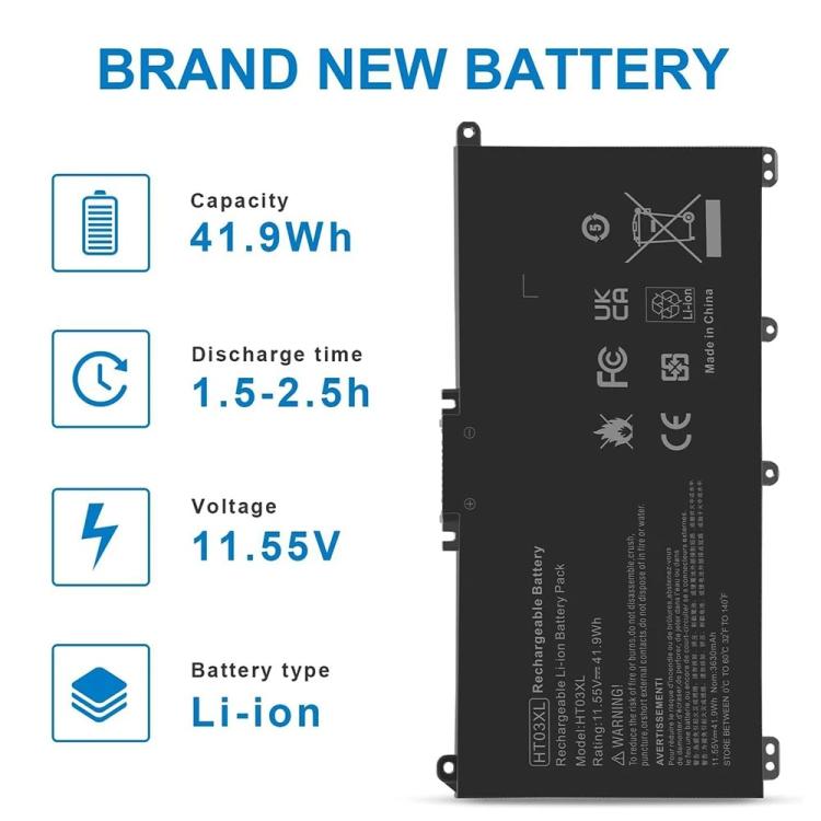 Laptop Battery Replacement for HP Pavilion 14 15 17 15-CS 15-DA 15-DB 15-DW Series, HT03XL