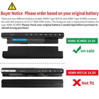 Battery for Dell Inspiron 15 3000 Series 3542 3543 3521 17 3721 3737 15R 5537 5521 17R 5737, XCMRD 14.8V