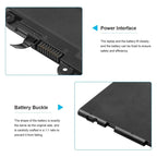 SN03XL ST03XL Battery for HP EliteBook 820 G3 G4 725 G3 G4 HSTNN-DB6V, SN03XL 11.4V 44Wh
