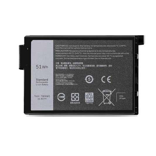 Laptop Battery For Dell Latitude 5424 5420 Rugged Latitude 7424 Rugged Extreme P137G, 7WNW1 11.4V 51Wh